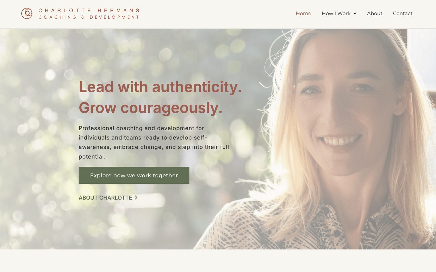 Homepage of the Charlotte Hermans website