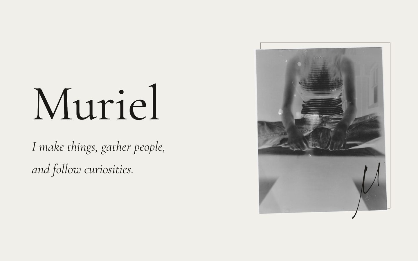 Homepage of muriel.co.za
