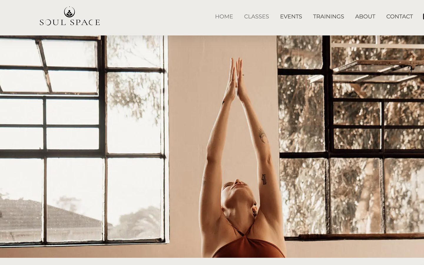 Homepage of the Soul Space Studio website